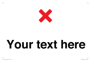 Custom plain background, red cross sign